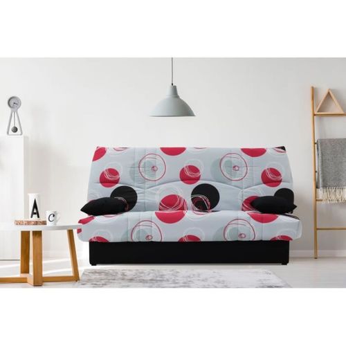 Clic Clac 3 Places Dream - Tissu 100% Coton Imprimé Planete - Couchage 125x190 Cm - L190 X P92 X H96