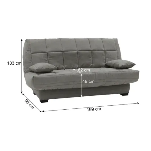 Banquette-lit clic-clac CARMEN tissu taupe