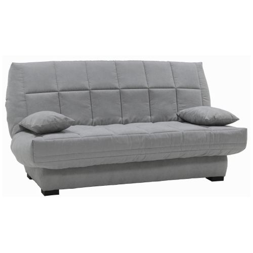 Banquette-lit clic-clac CARMEN tissu gris clair