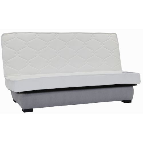 Banquette-lit clic-clac CARMEN tissu gris clair