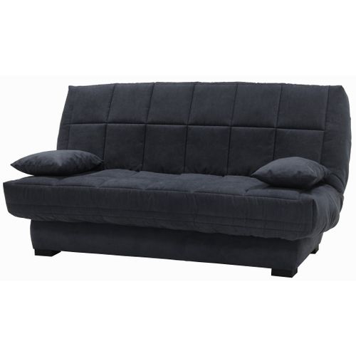 Banquette-lit clic-clac CARMEN tissu gris foncé