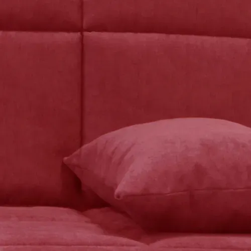 Banquette-lit clic-clac CARMEN tissu rouge