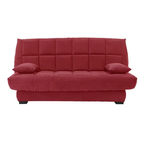 Banquette-lit clic-clac CARMEN tissu rouge