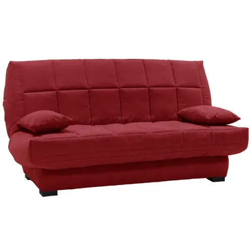 Banquette-lit clic-clac CARMEN tissu rouge