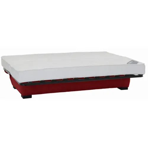 Banquette-lit clic-clac CARMEN tissu rouge