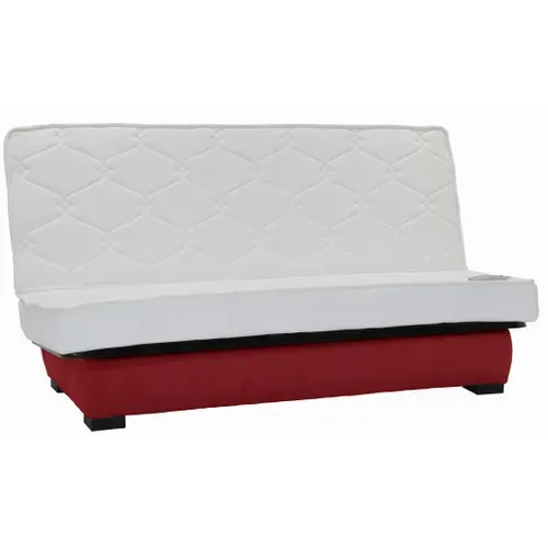 Banquette-lit clic-clac CARMEN tissu rouge