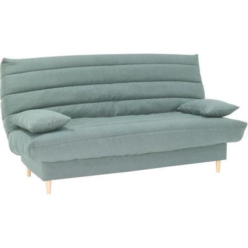 Clic-clac 3 Places Liv 20 - Tissu Soro Vert Amande - 125x190 Cm - Avec Coussins - 193 X 95 X 93 Cm