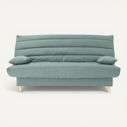 Clic-clac 3 Places Liv 20 - Tissu Soro Vert Amande - 125x190 Cm - Avec Coussins - 193 X 95 X 93 Cm