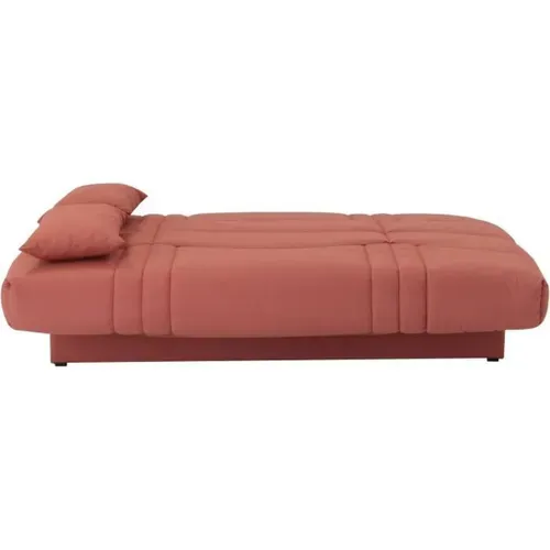 Banquette Clic Clac 3 Places - Tissu Terracotta - Style Contemporain - L 190 X P 92 Cm -