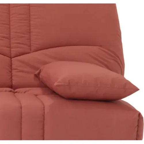 Banquette Clic Clac 3 Places - Tissu Terracotta - Style Contemporain - L 190 X P 92 Cm -