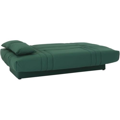 Banquette Clic Clac 3 Places - Tissu Vert Foret - Style Contemporain - L 190 X P 92 Cm -