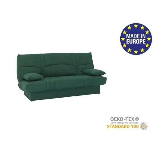 Banquette Clic Clac 3 Places - Tissu Vert Foret - Style Contemporain - L 190 X P 92 Cm -
