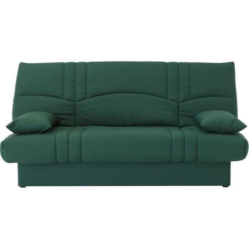 Banquette Clic Clac 3 Places - Tissu Vert Foret - Style Contemporain - L 190 X P 92 Cm -