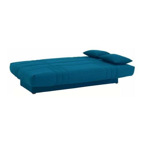 Banquette Clic Clac 3 Places - Tissu Bleu Canard -  Style Contemporain - L 190 X P92 Cm -