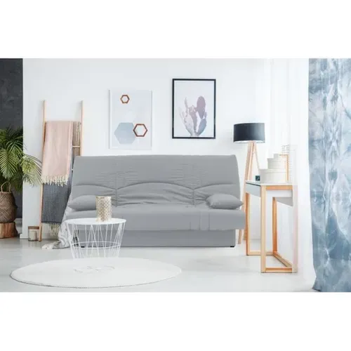 Banquette Clic Clac 3 Places - Tissu Gris Clair -  Style Contemporain - L 190 X P92 Cm -