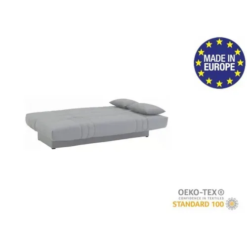 Banquette Clic Clac 3 Places - Tissu Gris Clair -  Style Contemporain - L 190 X P92 Cm -