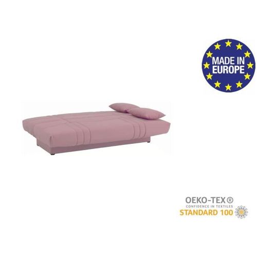 Banquette Clic Clac 3 Places - Tissu Rose -  Style Contemporain - L 190 X P92 Cm -