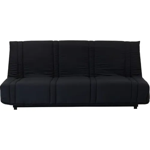 Banquette Clic Clac 3 Places - Tissu Noir - Style Contemporain - L 193 X P 92 Cm -