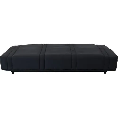Banquette Clic Clac 3 Places - Tissu Noir - Style Contemporain - L 193 X P 92 Cm -