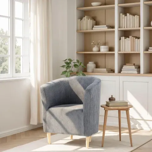 Fauteuil cabriolet MAUD II tissu lincoln gris foncé