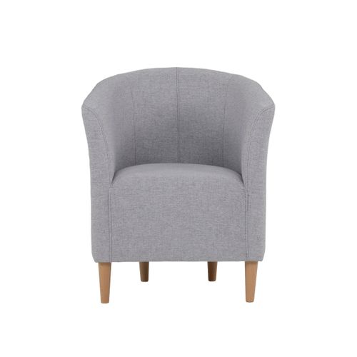 Fauteuil cabriolet MAUD II tissu neve gris clair vue de face