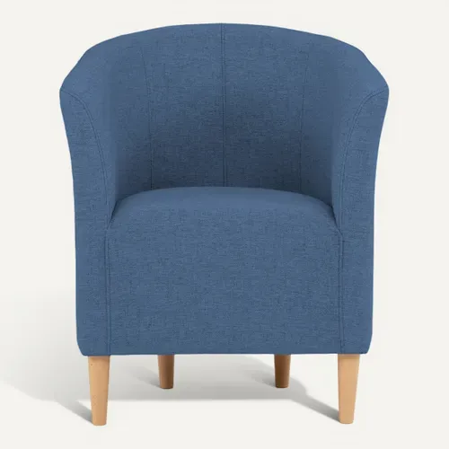Fauteuil cabriolet MAUD II tissu neve bleu foncé vue de face
