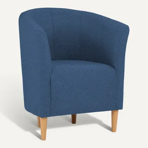Fauteuil cabriolet MAUD II tissu neve bleu foncé vue 3/4