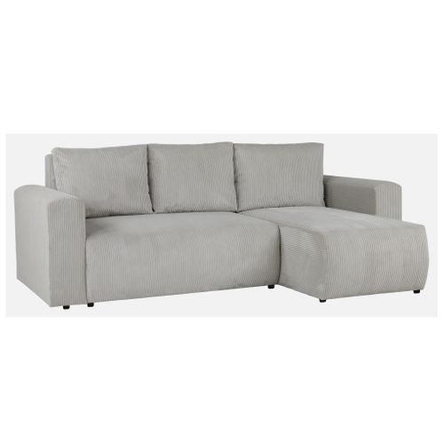 Canapé d'angle convertible MILO tissu grège