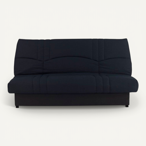 Banquette Convertible Clic-clac 3 Places 190x90x92 Cm Noir