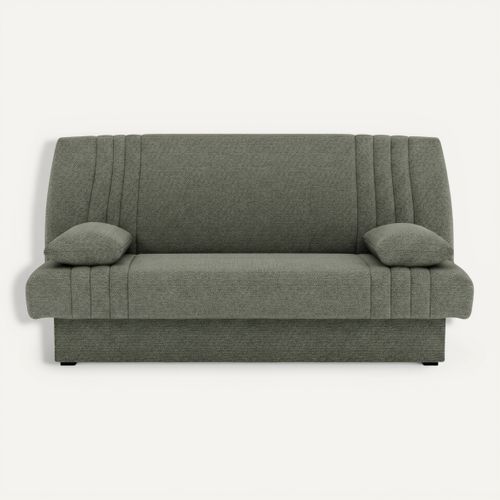 Banquette-lit clic-clac AUBERT tissu kaki vue de face