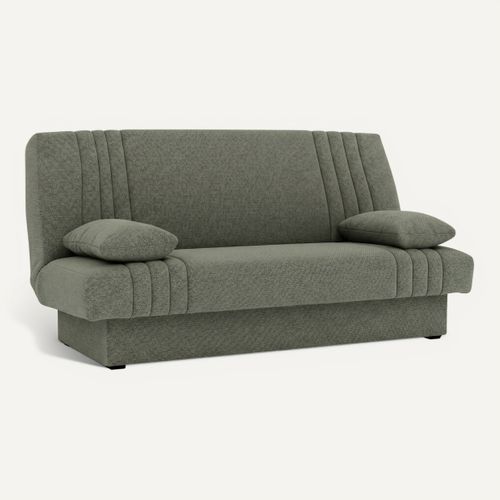 Banquette-lit clic-clac AUBERT tissu kaki vue 3/4