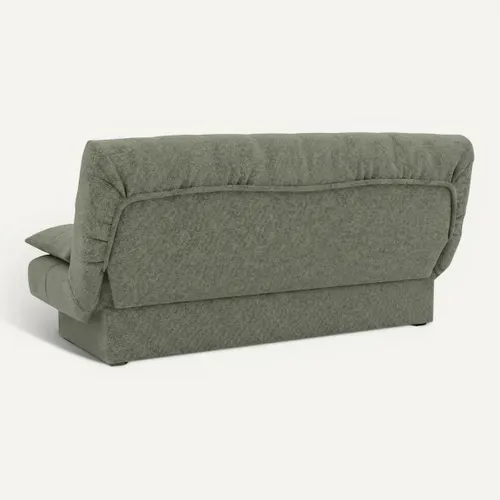 Banquette-lit clic-clac AUBERT tissu kaki vue de derrière