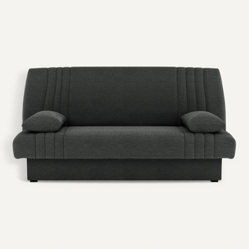 Banquette-lit-clic-clac AUBERT tissu gris foncé vue de face