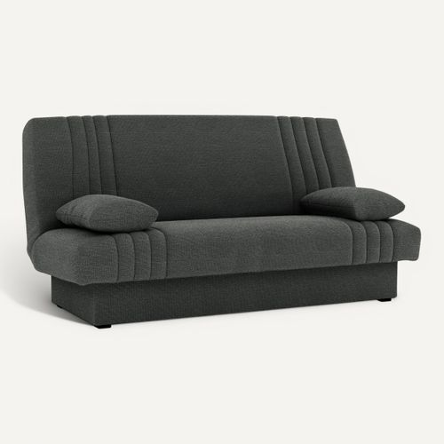 Banquette-lit-clic-clac AUBERT tissu gris foncé vue 3/4