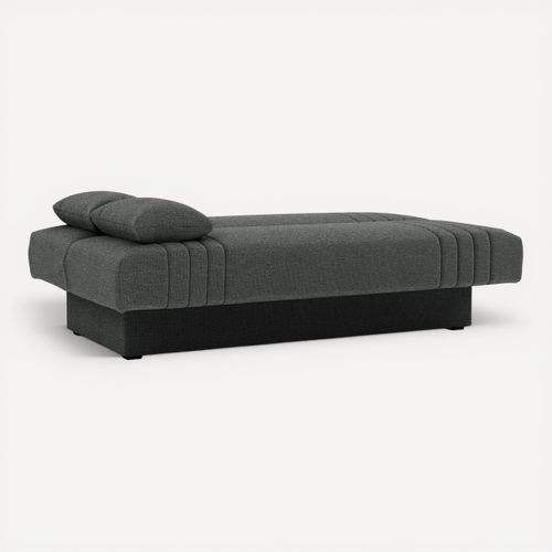 Banquette-lit-clic-clac AUBERT tissu gris foncé