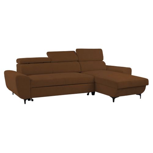 Canapé d'angle méridienne SANTIAGO réversible tissu rouille