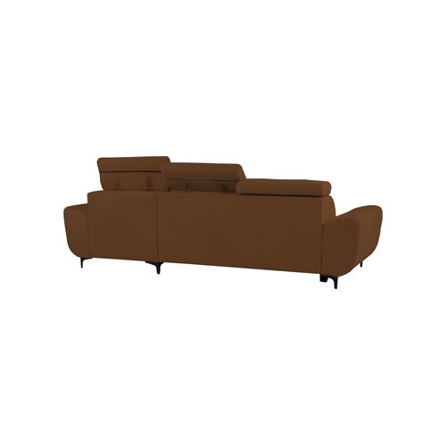 Canapé d'angle méridienne SANTIAGO réversible tissu rouille