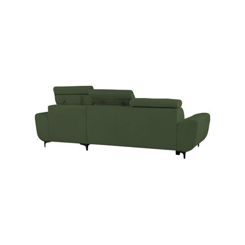 Canapé d'angle méridienne SANTIAGO réversible tissu kaki