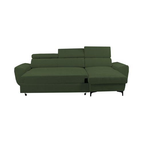 Canapé d'angle méridienne SANTIAGO réversible tissu kaki