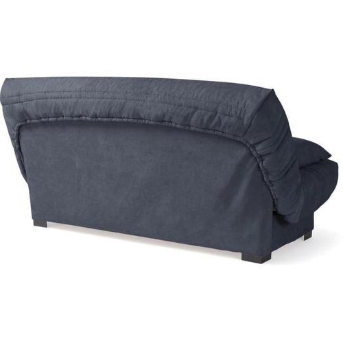 Banquette Clic Clac 3 Places - Matelas 17 Cm - Tissu Gris Anthracite - L199 X P96 X H103 Cm - Chloe