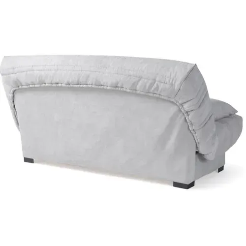 Banquette Clic Clac 3 Places - Matelas 17 Cm - Tissu Gris Clair - L199 X P96 X H103 Cm - Chloe
