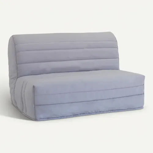 Banquette-lit BZ CLARA tissu gris clair vue 3/4