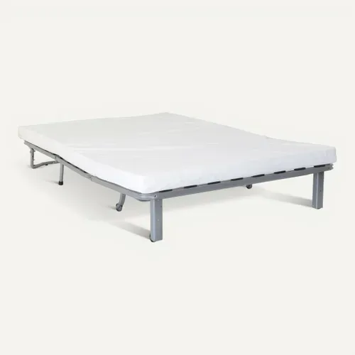 Banquette-lit BZ CLARA tissu gris clair