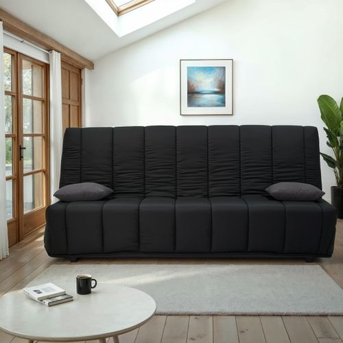 Banquette-lit clic-clac MAYA tissu Noir