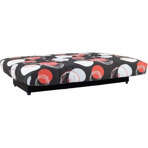 Banquette Clic-clac 3 Places Noire Avec Coffre Et Couchage 125 X 190 Cm