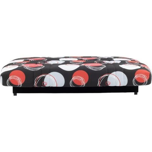 Banquette Clic-clac 3 Places Noire Avec Coffre Et Couchage 125 X 190 Cm