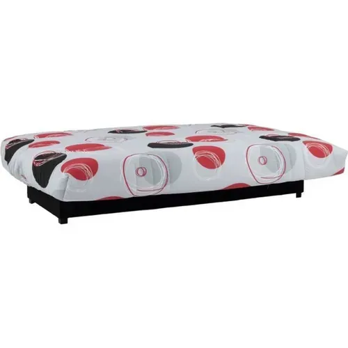 Canapé Clic-clac 3 Places Gris Avec Coffre Et Matelas 13 Cm