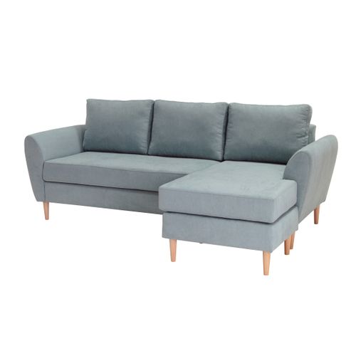 Canapé d'angle méridienne réversible ADRYAN II tissu soro vert