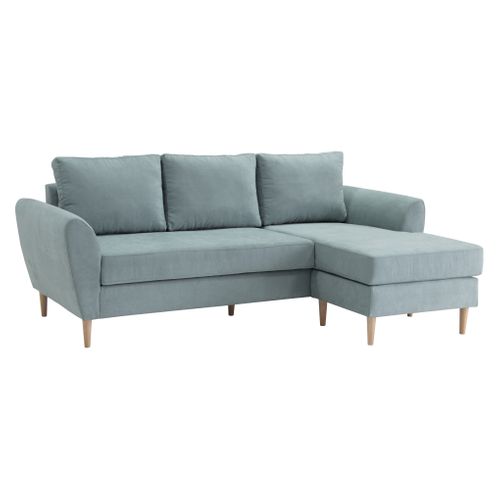 Canapé d'angle méridienne réversible ADRYAN II tissu soro vert