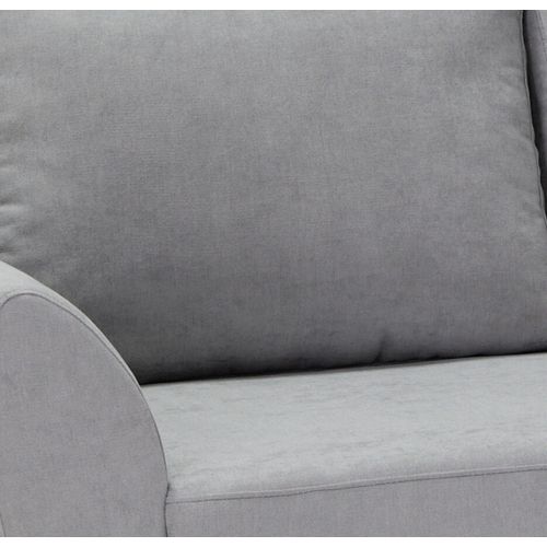 Canapé d'angle méridienne réversible ADRYAN II tissu soro light grey vue détaillée